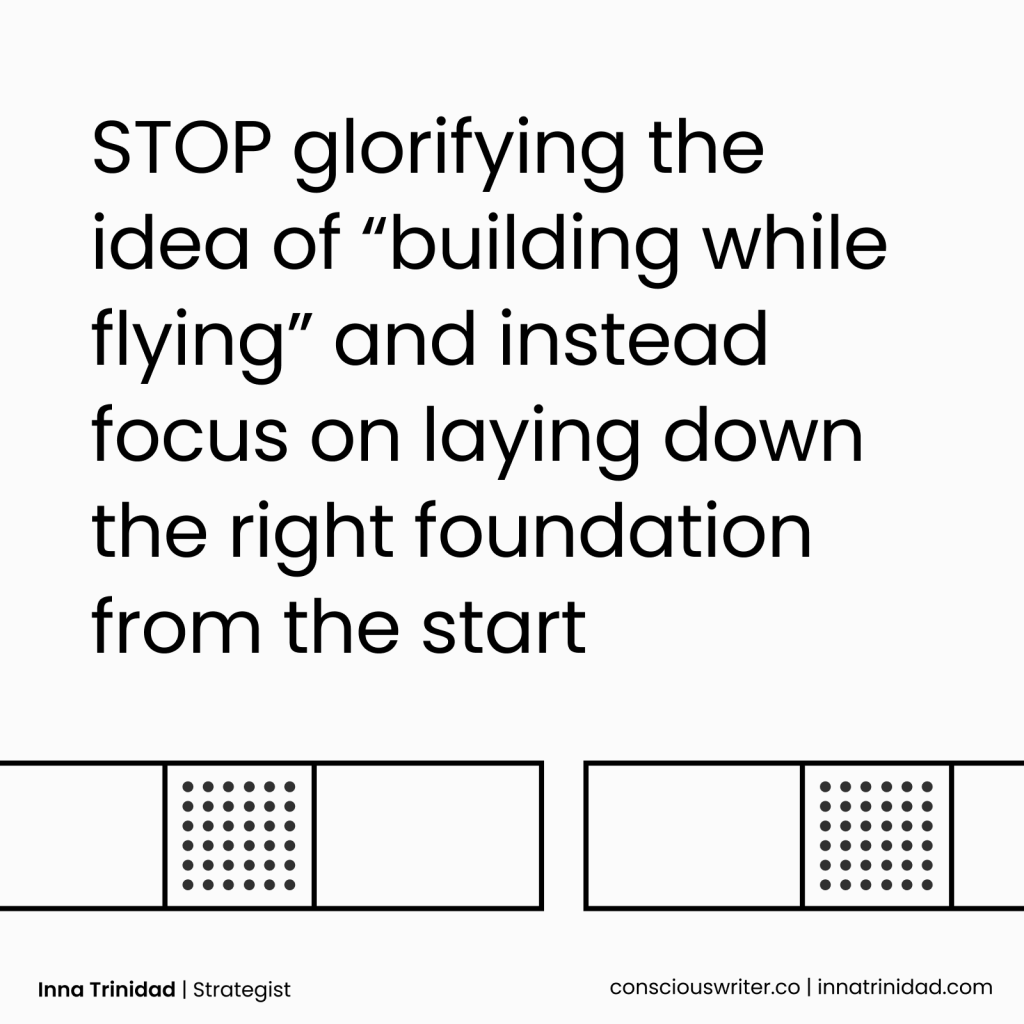 “Build as You Go” Mindset Needs to Stop